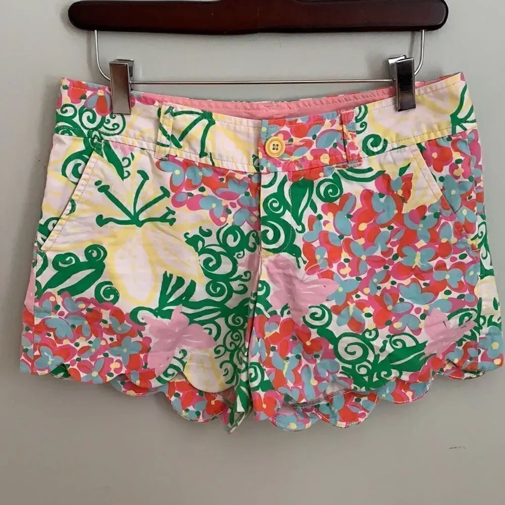 Lilly Pulitzer Butterfly Garden Scalloped Shorts